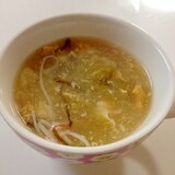 レタスとふわふわ卵のスープ